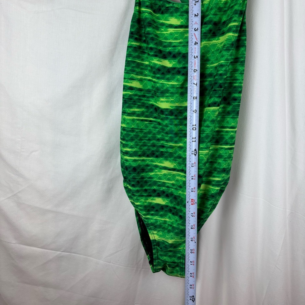 CLEARANCE TYR Green One Piece Racing Swimsuit Sz 40 - Picture 5 of 6